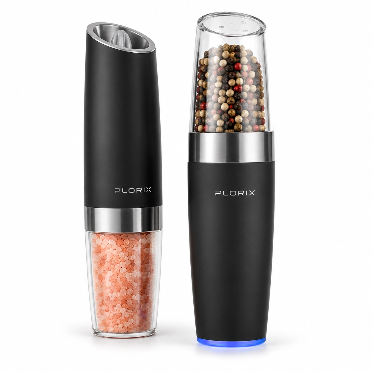 Plorix | Gravity Electric Salt & Pepper Grinder Set with LED (2 Pack) - Image 4