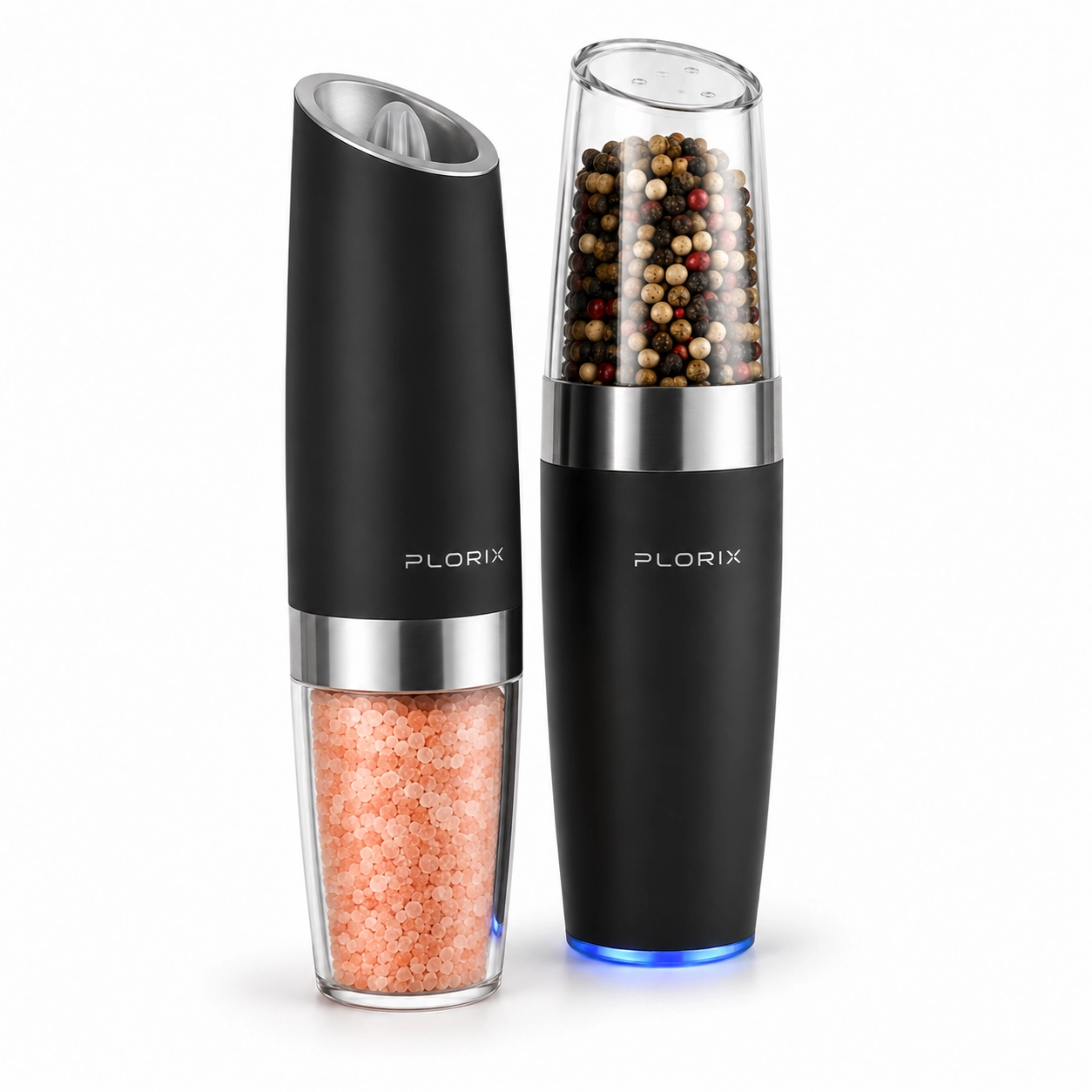 Plorix | Gravity Electric Salt & Pepper Grinder Set with LED (2 Pack) - Image 2