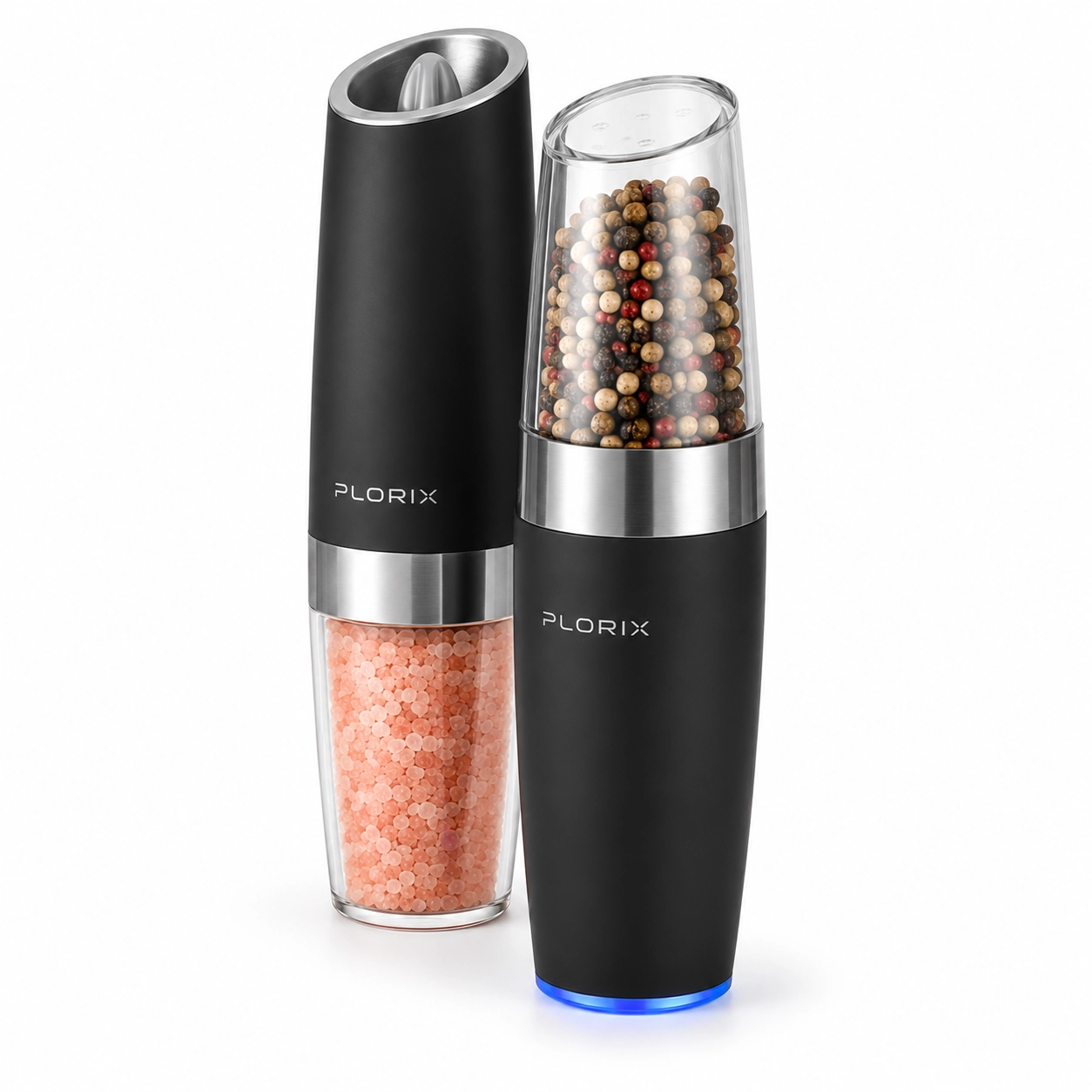 Plorix | Gravity Electric Salt & Pepper Grinder Set with LED (2 Pack) - Image 3
